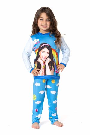 פיג'מת חורף כחולה מיכל הקטנה