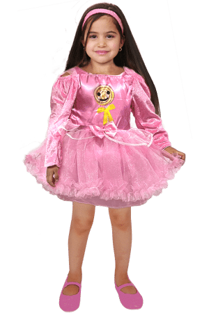 שמלת סוכרייה ורוד בייבי של מיכל הקטנה